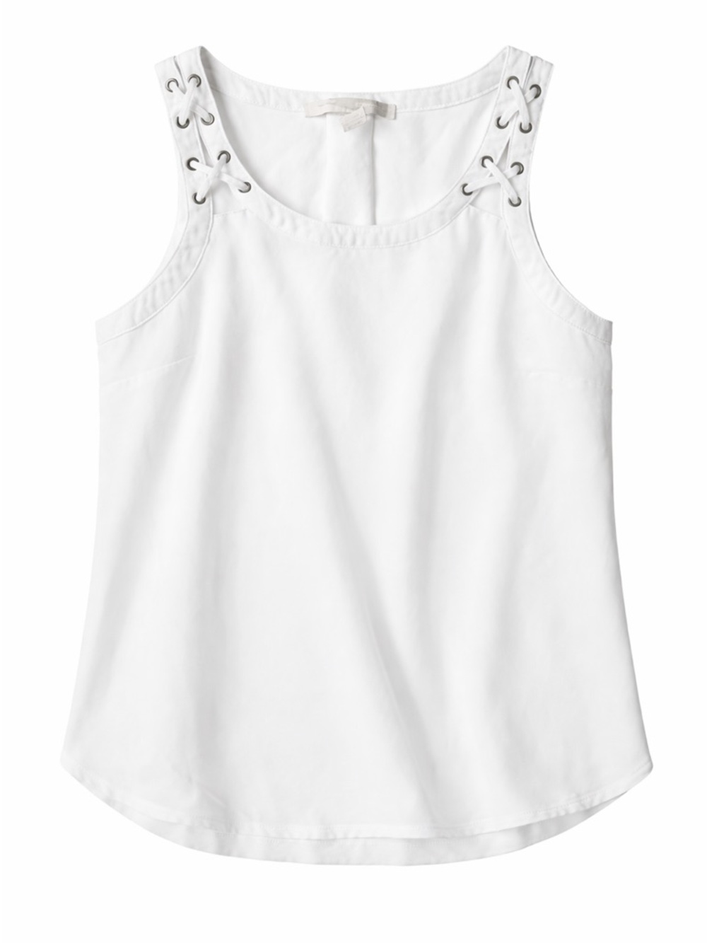 FOREVER21 Lace up white sleeveless top size small